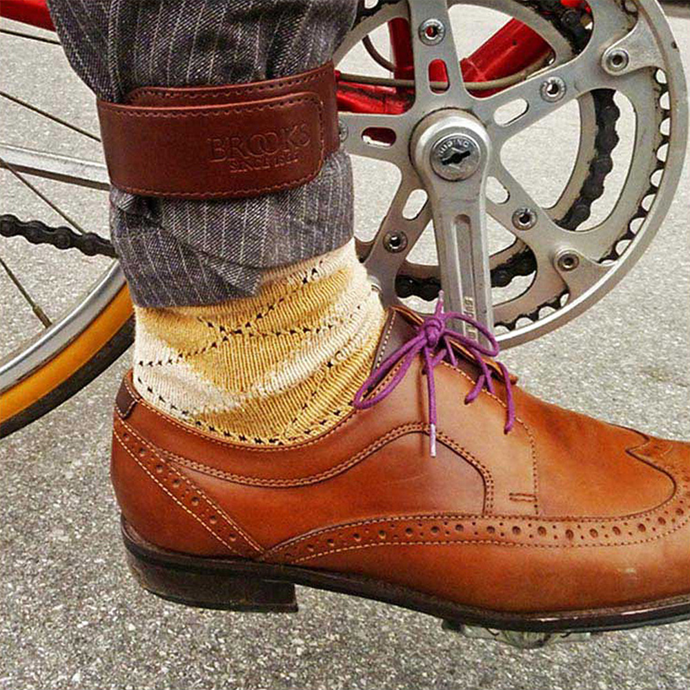 Cycling Gear Lycra - สายรัดข้อเท้าสำหรับกางเกงปั่นจักรยาน Brooks Commuter สำหรับจักรยานเสือหมอบและเสือภูเขา พร้อมแถบสะท้อนแสง อุปกรณ์ปั่นจักรยานกลางแจ้ง
