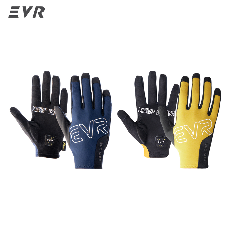 Cycling Gear Lycra - ถุงมือปั่นจักรยานกันหนาว EVR สำหรับชายและหญิง บุด้วยผ้าฟลีซกราฟีน กันลม รองรับหน้าจอสัมผัส