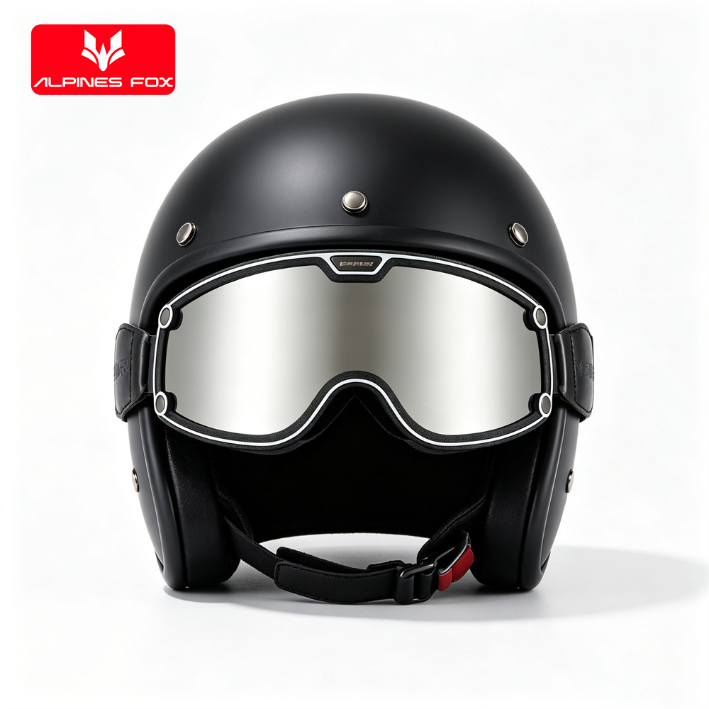Aero Cycling Helmet - แว่นตาสำหรับมอเตอร์ไซค์ VEMAR Retro ป้องกันลมและฝ้า สำหรับหมวกกันน็อคมอเตอร์ไซค์ กีฬาขี่มอเตอร์ไซค์