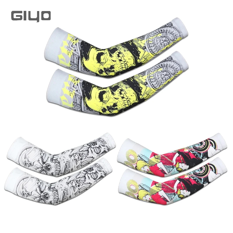 Cycling Gear Lycra - ปลอกแขนกันแดด GIYO Ice Fabric สำหรับวิ่ง บาสเก็ตบอล