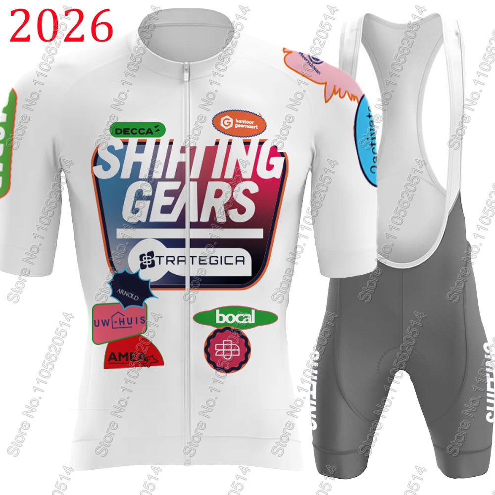 Cycling Gear Lycra - ชุดเสื้อปั่นจักรยานทีม Shifting Gears Strategica 2026 เบลเยียม