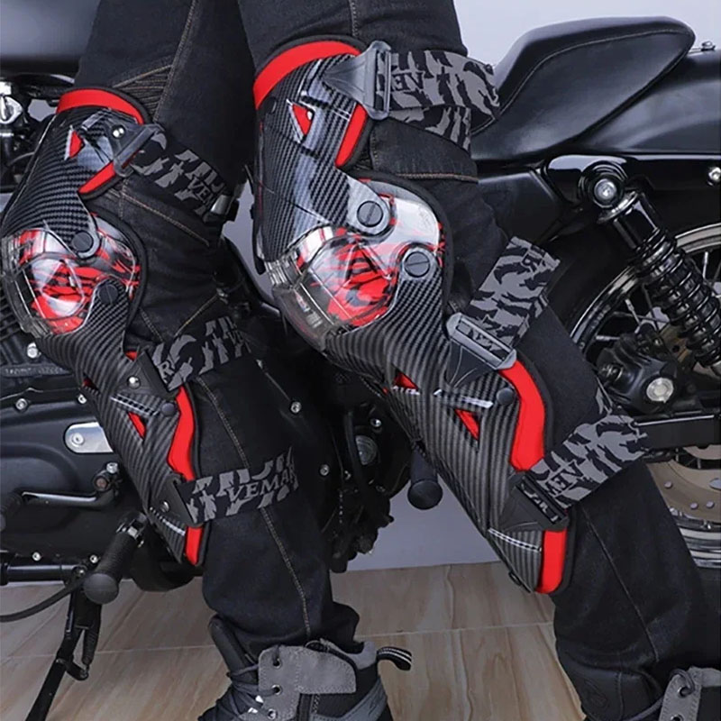 Cycling Gear And Equipment - แผ่นรองเข่าสำหรับแข่งรถวิบากกลางแจ้ง อุปกรณ์ป้องกันขาสำหรับรถจักรยานยนต์ อุปกรณ์ป้องกันสำหรับการขี่มอเตอร์ไซค์แบบออฟโรด